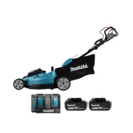 Акумулаторна самоходна косачка Makita DLM539CT2, LXT, 18+18 V, 2x5 Ah, 534 мм, 800 м², с 2 батерии и зарядно
