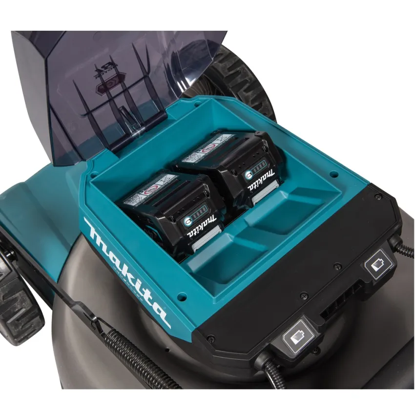 Самоходна акумулаторна косачка Makita LM001GT201, XGT, 40 V, 2х5 Ah, 480 мм, 2100 м², с батерии и зарядно