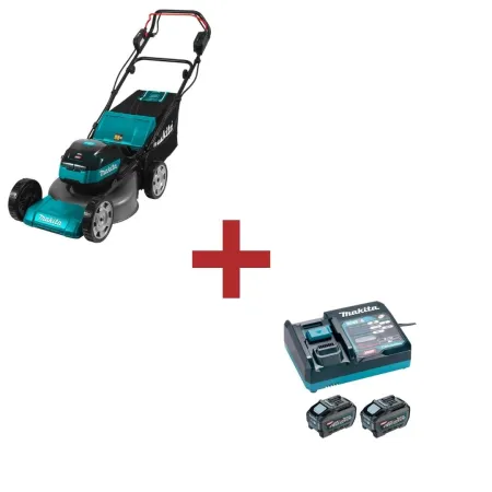 Самоходна акумулаторна косачка Makita LM001GZ + Комплект батерии и зарядно Makita 1911V6-0, XGT