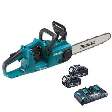 Акумулаторен верижен трион Makita DUC353Z, 36 V, 35 см, 3/8", 1200 м/мин + ПОДАРЪК Масло за смазване на вериги Makita