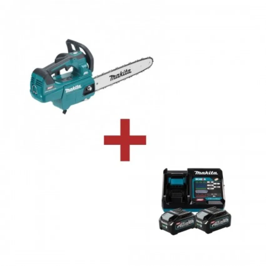 Професионална акумулаторна резачка Makita UC004GZ + Комплект батерии и зарядно Makita 191L77-9, XGT