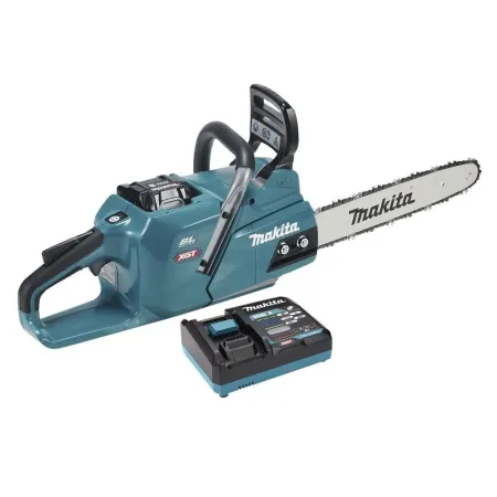Професионална акумулаторна резачка за дърва Makita UC011GT101, XGT, 40 V, 5 Ah, 35 см, с батерия и бързо зарядно устройство
