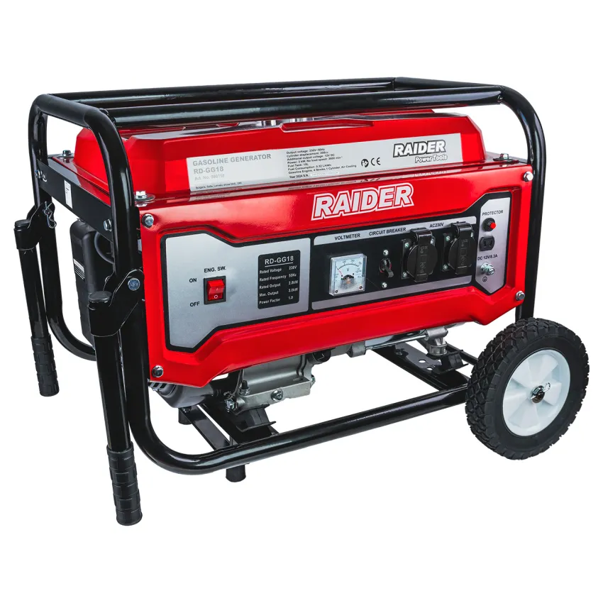 Бензинов генератор Raider RD-GG18 – 3 kW, икономичен и мобилен