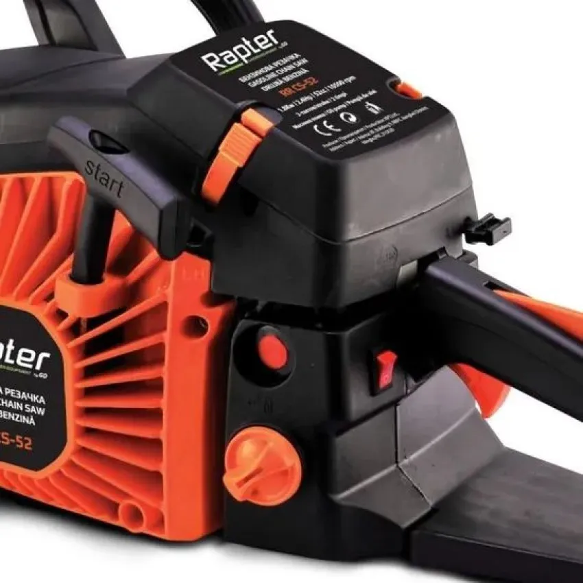 Rapter RR CS-52 – бензинова резачка 2.4 к.с. с дължина на шината 40 см за професионално рязане