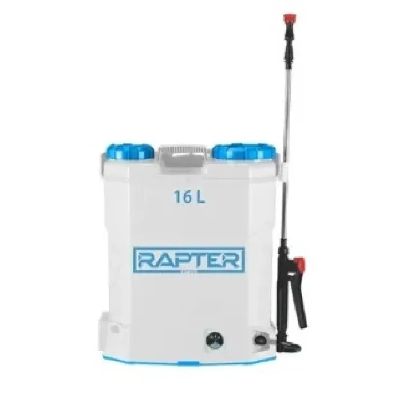 RAPTER RR44480 – Комбинирана акумулаторна и ръчна пръскачка, 12V, 8Ah, 16 литра, с батерия и зарядно