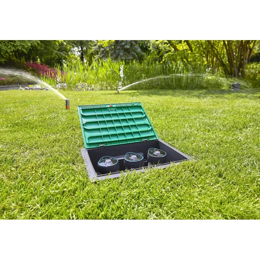 GARDENA 01255-29 Защитна кутия за воден клапан - КЛАПАННА КУТИЯ V3 за 3 клапана 9 V