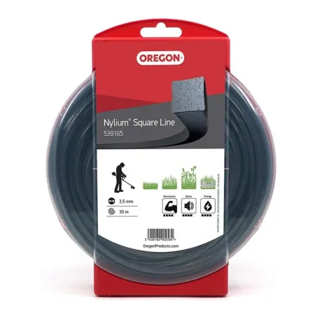 Oregon 539165 Nylium - Професионална квадратна корда за тример, 3.5 мм x 30 м