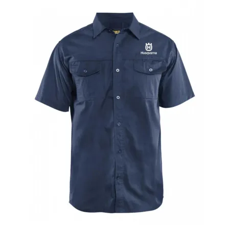 Husqvarna Работна риза с къс ръкав Twill Navy Blue, Размер M (595104303)