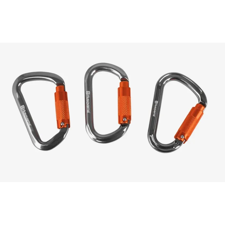 Husqvarna D-образен карабинер 596936212 - 30kN, Алуминиев