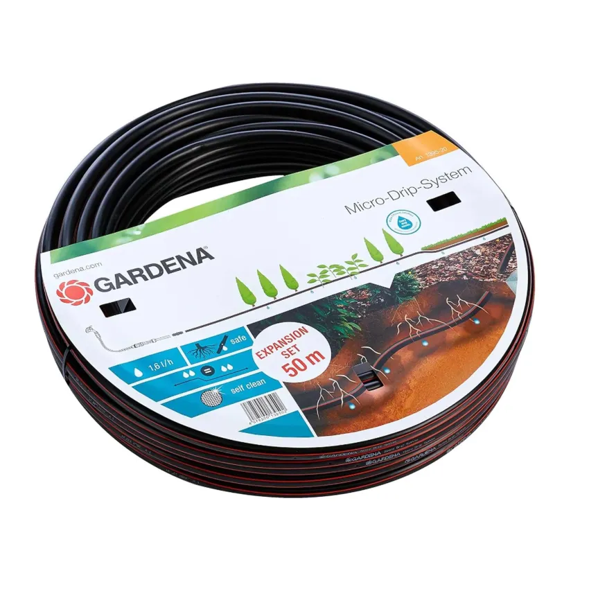 GARDENA 01395-20 Тръба за капково напояване 13 мм - Удължител за подземно и надземно напояване