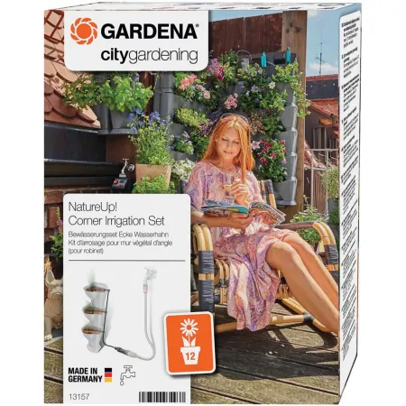 GARDENA Nature Up! 13157-20 Поливен комплект за ъглов цветарник - Автоматично напояване за висящи градини