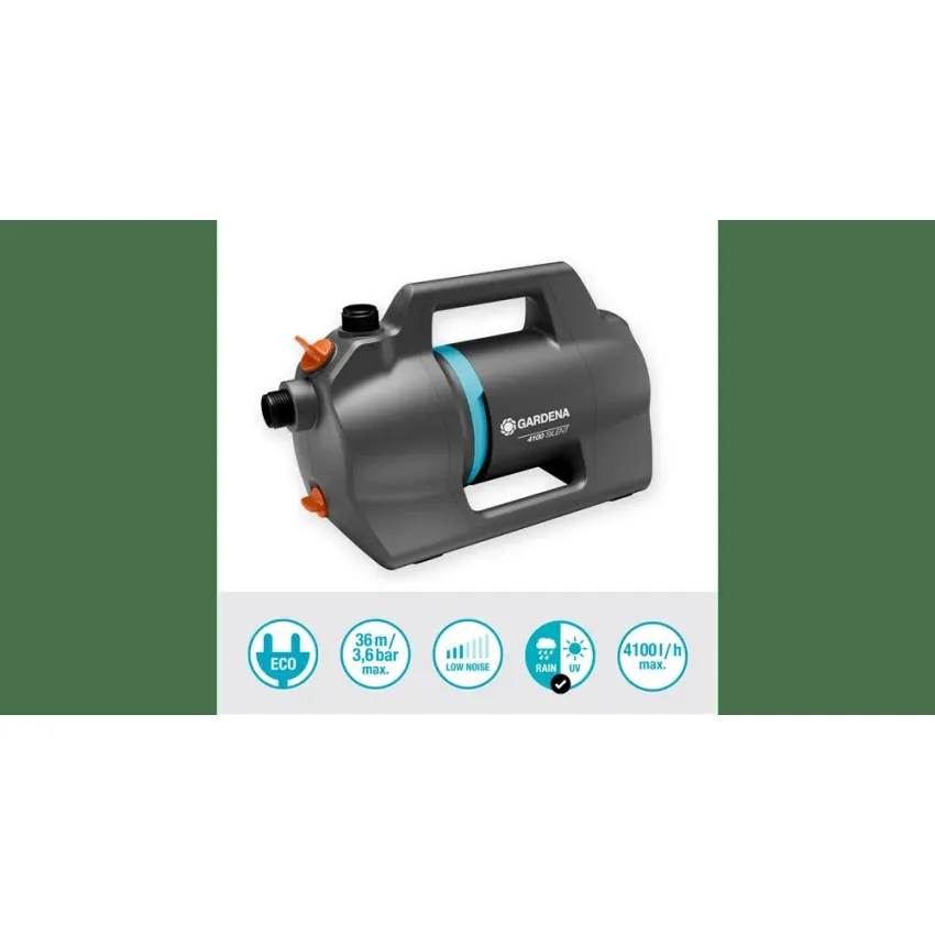 GARDENA Градинска Помпа 4100 Silent 09050-20 - Мощна и Тиха, 4100 л/ч, 550 W