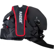 Raider Самар за коса с широки и меки колани черен с червен кант RD