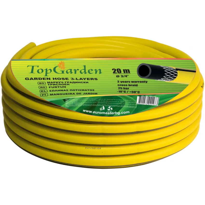 TopGarden Маркуч градински трислоен 3/4