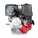 Honda Двигател GX390UT2X-SW-A4-SD Хоризонтален вал 25 мм шпонка, вътрешна резба М8х1.25, газ-лост, с тих въздушен филтър, с датчик за масло, без дефлектор, с протектор на ауспуха, с искроуловител, червен цвят