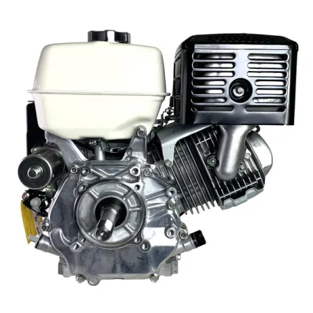 Honda Двигател GX390UT2-QA-4-SD Хоризонтален вал 25.4 мм шпонка, вътрешна резба 3/8-24UNF, газ-лост, с тих въздушен филтър, с датчик за масло, с дефлектор, с искроуловител, черен цвят