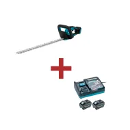 Професионален акумулаторен храсторез Makita UH021GZ, 40 V, 60 см, XGT + Комплект батерии и зарядно Makita 1911V6-0