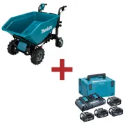 Акумулаторен градински мини дъмпер Makita DCU602Z + Комплект батерии и зарядно Makita MKP3PT184, LXT