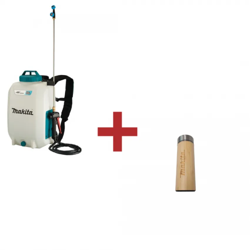 Акумулаторна пръскачка Makita DUS158Z, 18 V, 15 л, 5 бара, без батерия и зарядно + ПОДАРЪК термос Makita