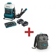 Професионална акумулаторна пръскачка Makita PM001GT202, XGT, 40 V, 2х5 Ah, 15 л, 180-1400 мл/мин, с батерии и зарядно + ПОДАРЪК раница Makita