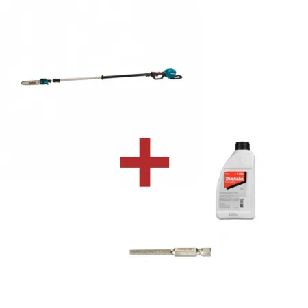 Акумулаторна телескопична кастрачка Makita UA004GZ, XGT, 40 V, 30 см, без батерия и зарядно + ПОДАРЪК Масло за смазване на вериги Makita + Кръгла пила за заточване Makita