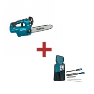 Професионална акумулаторна резачка за дърва Makita UC003GZ, XGT, 40 V, 300 мм, без батерия и зарядно + ПОДАРЪК Комплект за заточване на вериги Makita